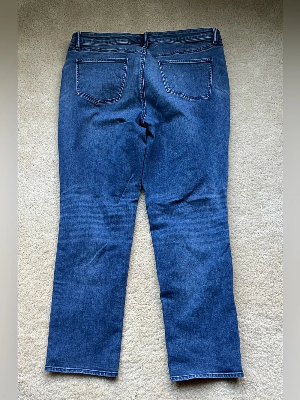 🌻Talbots Women's Flawless Five-Pocket Straight Blue Denim Jeans - 14 - VGUC
